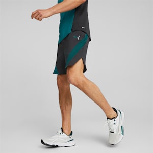 PUMA Fit Woven 7" Men's Training Shorts, Puma Black-Varsity Green